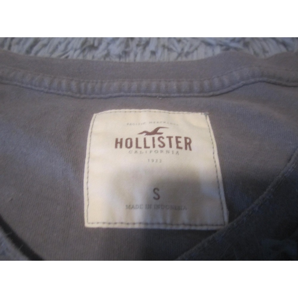 Hollister Shirt Juniors Small Gray Henley Ruffle Sequin Short Sleeve Tee Top - Picture 5 of 11